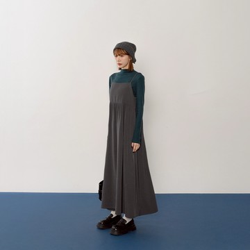 QUEENSHOP_F 女裝 綁帶美背設計西裝細肩洋裝  兩色售 現+預 【01087242】