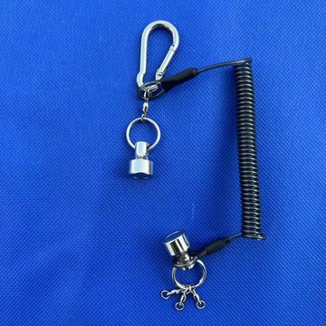 ⚡品質之選⚡不鏽鋼磁吸失手繩伸縮扣路亞鋼絲繩釣魚防丟戶外登山扣鑰匙扣磯釣【0609】