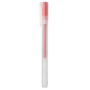 MUJI 自由換芯附蓋膠墨筆/紅0.38mm