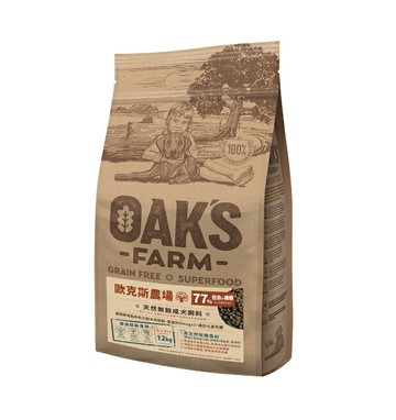 OAKS 歐克斯 天然有機無穀成犬飼料- 鮭魚＆磷蝦 12KG 保護視力 心血管保健 低敏配方 犬糧