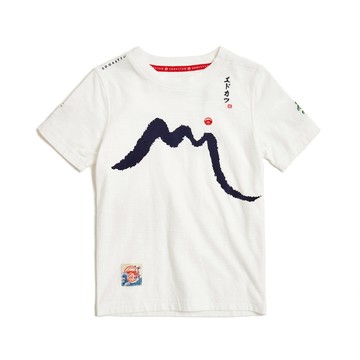 江戶勝｜童裝｜書法富士短袖T恤