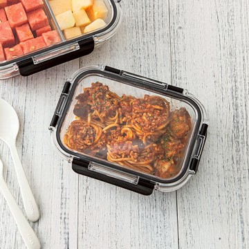 耐熱玻璃保鮮盒(無分隔)-640ml-3入 單一規格