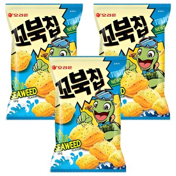 ORION 好麗友 烏龜玉米脆片 海苔味  3個  80g