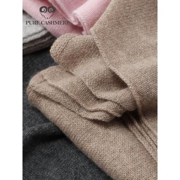 Pure cashmere 100%羊絨圍巾女士秋冬季加厚針織毛線披肩百搭兩用