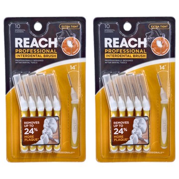 REACH 麗奇 齒科專家牙間刷 EXTRA TIGHT SS款  0.8mm  10支  2組