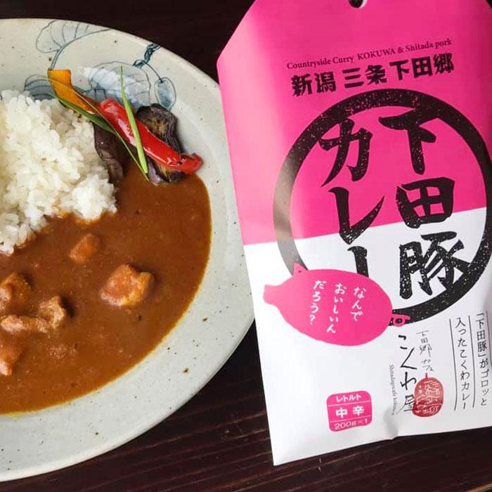 カレー レトルト セット ポーク 肉 お得 送料無料 新潟産 新潟 三条市 下田村 下田豚 5セット ご当地カレー お取り寄せグルメ こくわカレー 美味しい おいしい