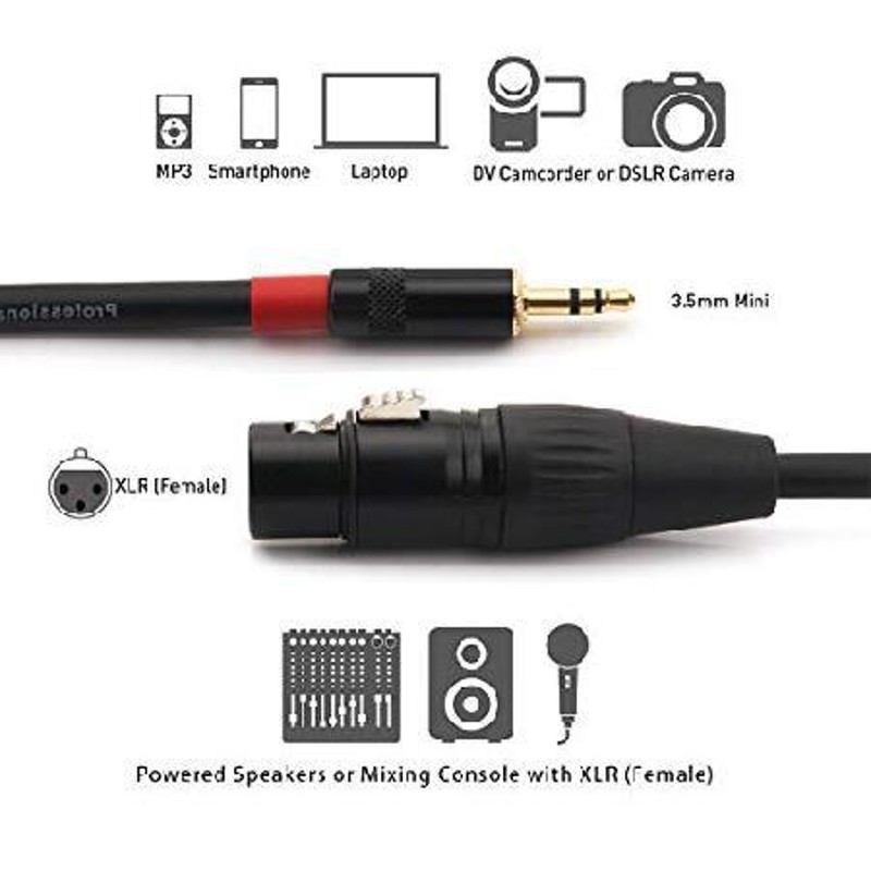 オープニング 大放出セール ANNNWZZD 3.5mm ステレオ オス TRSto xlr