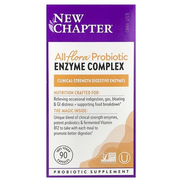 New Chapter, All Flora™ Probiotic Enzyme Complex, 90 Vegan Capsules