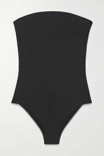 SAINT LAURENT - Strapless Cutout Stretch-jersey Bodysuit - Black - XS