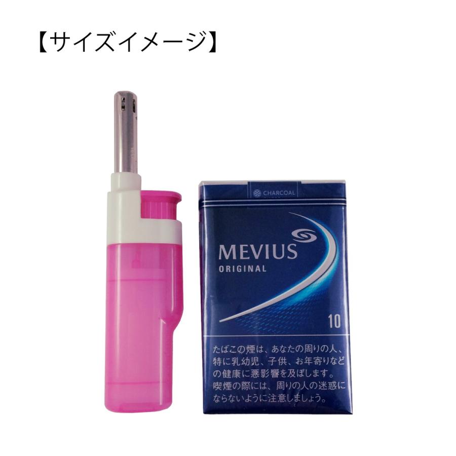 ライター グリーン ピンク ブルー カラーランダム 点火棒 アウトドア 仏具用 送料無料