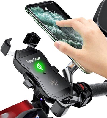 Kaedear【日本代購】機車智能手機支架 無線充電 usb QC3.0 & QI 最大15W