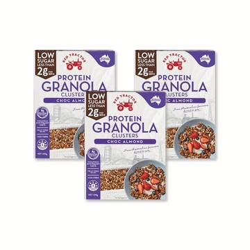 低糖烘烤堅果穀物燕麥片(巧克力杏仁)(450g)-3盒組