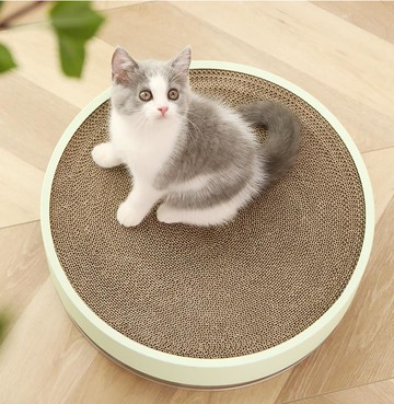 貓抓板 貓抓板貓窩一體瓦楞紙耐用不掉屑貓抓盆磨爪大號圓形磨爪貓咪用品【摩可美家】