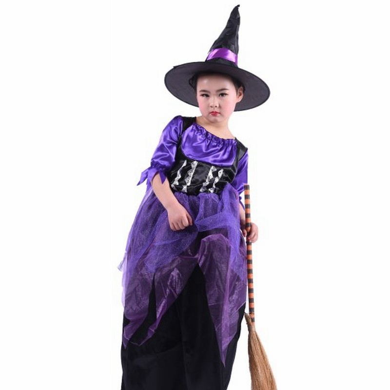 ハロウィン 衣装 子供魔女コスプレコスチューム ドレス ワンピース コスプレ衣装 キッズ 可愛い 女の子衣装 子供 魔女 巫女 悪魔 帽子付き 通販 Lineポイント最大get Lineショッピング