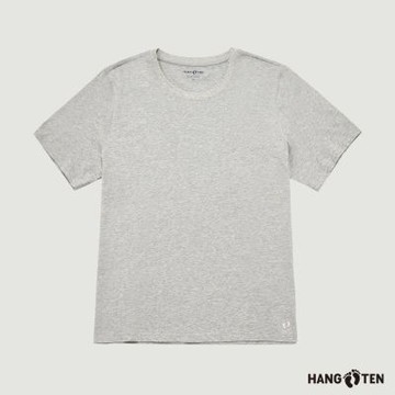 Hang Ten-男裝-經典純棉圓領短袖T恤-花紗灰