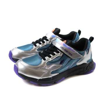 MoonStar SKLSHOTER 技能運動鞋 魔鬼氈 銀/藍 大童 童鞋 SK00721 no663