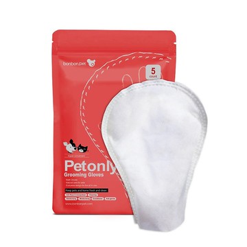 bonbonpet蹦蹦跳寵物專用擦澡手套5入/包 冬天溫暖+夏天涼涼擦澡