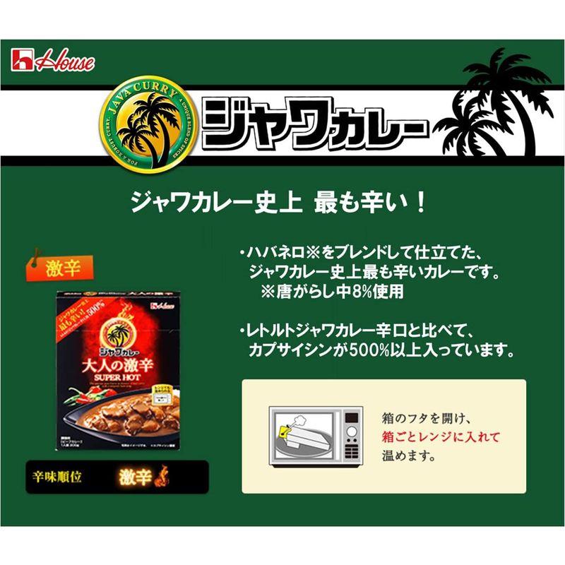 ハウスレトルトジャワカレー大人の激辛 200G ×10個 レンジ化対応・レンジで簡単調理可能