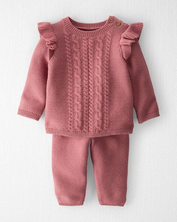 Baby Organic Cotton Sweater Knit 2-Piece Set