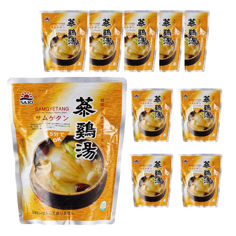 ファイン参鶏湯 「サムゲタン」800g（10個）　韓国食品韓国料理 韓国スープ スープ 参鶏湯 サムゲタン サンゲタン ファインサムゲタ レトルト食品 イベント 食材 ショクザイ 鶏 スー