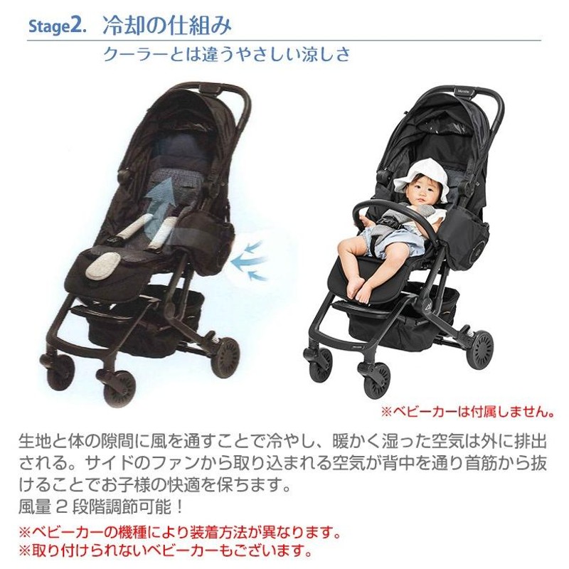 ベビーホッパー baby hopper 空調ベビーカーシート 空調服 | LINE 