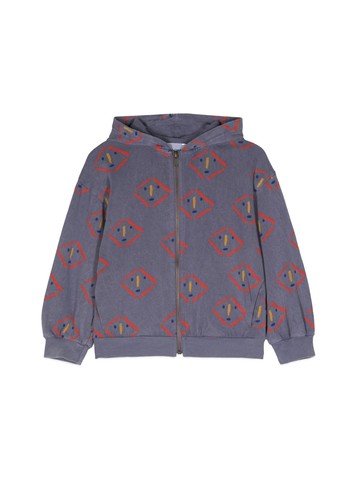 bobo choses masks all over zipped hoodie