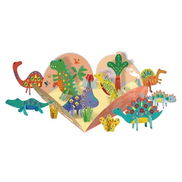 德國Avenir Kids N次換裝貼 Set 200+個 8隻動物  恐龍世界 多色  1組