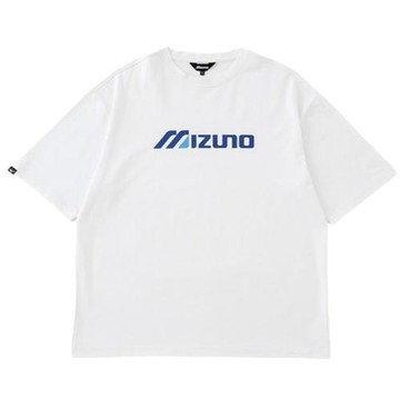 Mizuno 美津濃 短袖上衣 男裝 寬鬆 棉質 台灣製 白 D2TAD00201
