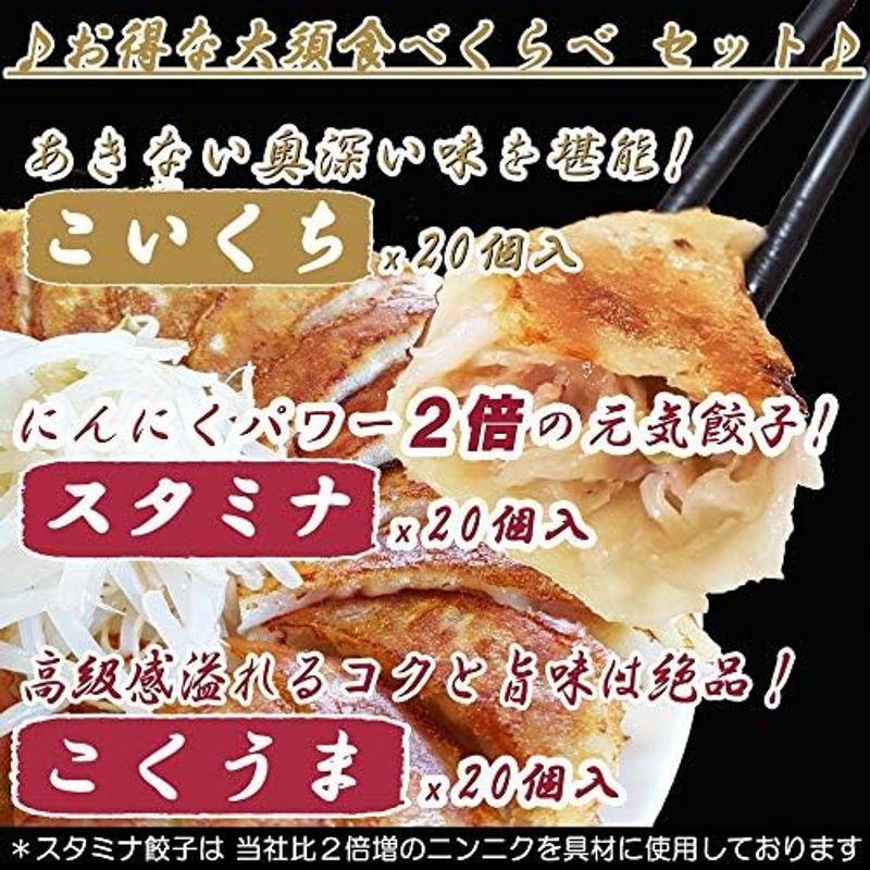 浜松餃子 大須のぎょうざ 3味バラエティーセット 全60個入 ［ レギュラー味 vs こいくち味 vs こくうま味（各20個入）］