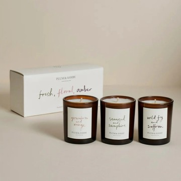 Plum & Ashby 經典蠟燭3入組《現貨》英國製 香氛蠟燭禮盒 香氛蠟燭 蠟燭 聖誕節禮物 禮物推薦 交換禮物