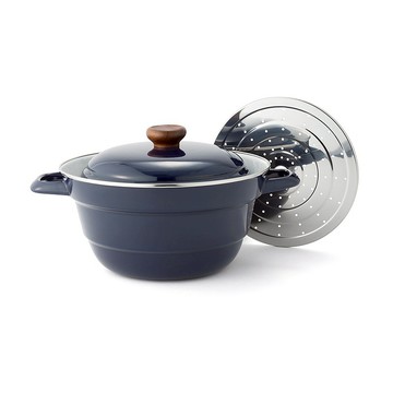 All In On 系列 琺瑯鋼雙耳萬用鍋 27cm 深藍色
