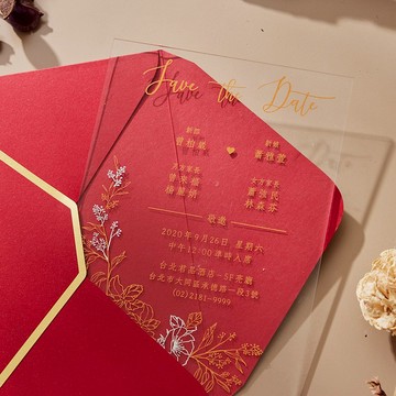 迷戀 - 壓克力燙金喜帖