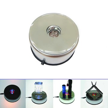 旋轉展示台 送變壓器 旋轉台 插電旋轉展示架 LED燈展台 贈品禮品 A4208
