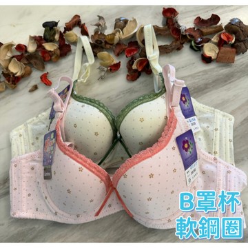 『A&J』#3166 台灣製 B罩杯軟鋼圈 棉質內衣➡️下厚上薄1.5公分👉日系內衣 少女內衣 2排扣👍
