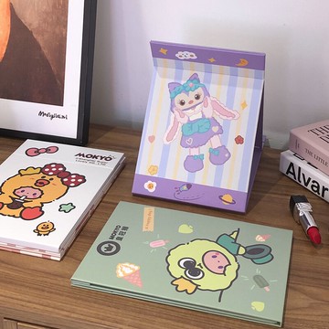 ins風少女心小鏡子臺式化妝鏡折疊桌面可立便攜梳妝鏡臥室宿舍