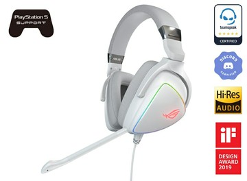 【享最高折300】ASUS 華碩 ROG Delta White 電競耳機-幻白限定款/90YH02HW-B2UA00