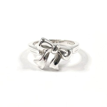 【日本直送 二手美品】8 號 蒂芙尼 TIFFANY&Co. 戒指 蝴蝶結造型 銀 925 經拋光處理 配件 珠寶