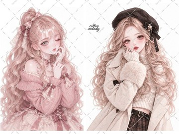 original sticker no.10252 人物貼紙 原創貼紙 人物貼紙 女孩貼紙 原創人物貼紙