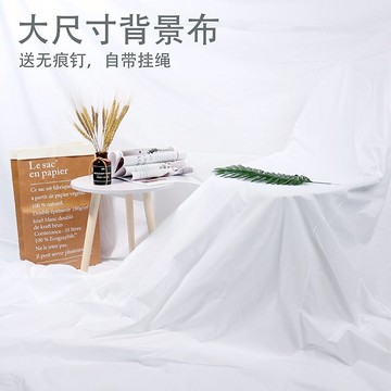 大尺寸純白簡約背景布 人物寫真裝飾掛布ins網紅攝影直播拍照布景