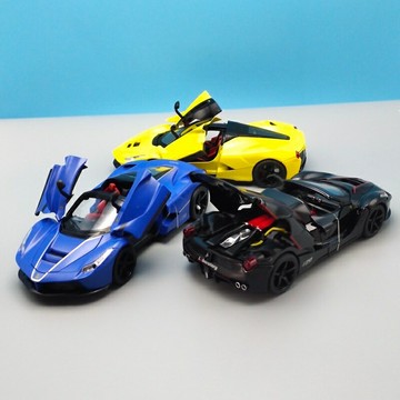法拉利模型車 1:22 GT 敞篷車模型 跑車模型 LaFerrari 拉法 合金模型車 聲光迴力車 遙控車遙控車車 擺飾