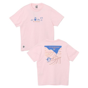CHUMS Good Wave T-Shirt 男 短袖上衣 霜粉紅 CH012787R058