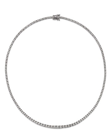Bloomingdale's Fine Collection Diamond Graduated Illusion Set Collar Necklace in 14K White Gold, 2.0 tcw