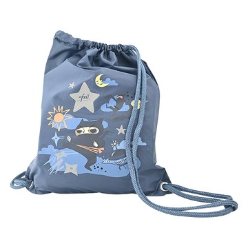 frii 小包  忍者 Ninja 藍灰色  40.5 x 34cm