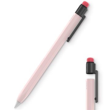 送筆夾~2024新適用蘋果apple pencil pro筆套六邊形防滾動軟硅膠pencil一代筆套2nd Gen磁吸充電防摔保護筆尖