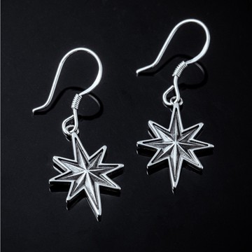【JK銀飾】星芒／925純銀- 耳環