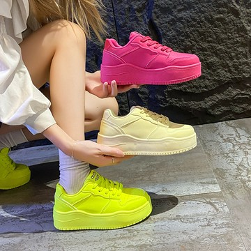 2025新款學生韓版ins百搭厚底板鞋春秋休閒多巴胺鞋子MXF01