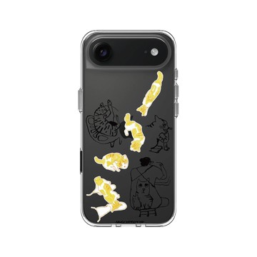 iPhone Air Clear Case（相機按鈕） 透明 - MUG CUP GUY - 貓咪