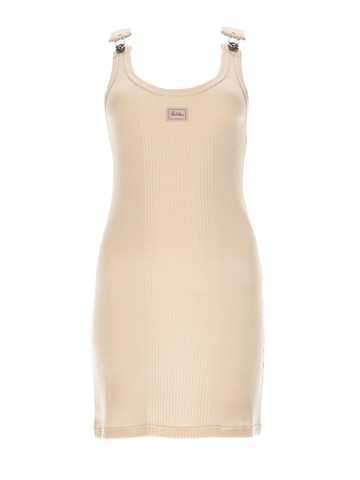 jean paul gaultier mini dress with logo patch