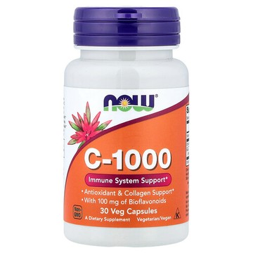 NOW Foods, 維生素 C-1000，30 粒素食膠囊