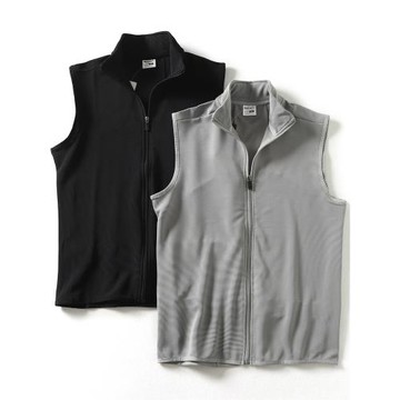外貿男裝夏季男子健身跑步速干無袖訓練運動馬甲寬松透氣拉鏈背心